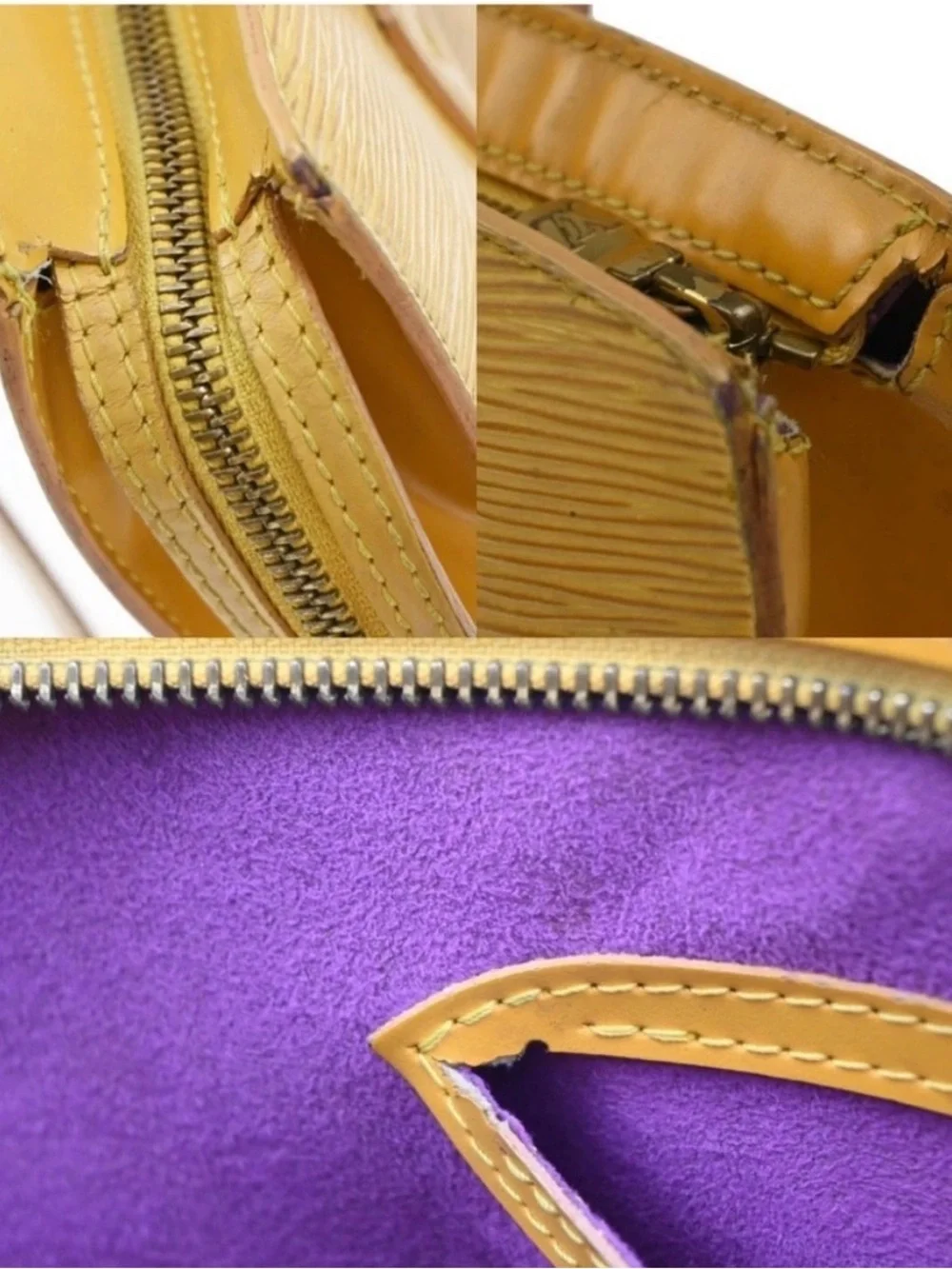 Louis Vuitton Yellow Epi Leather Shoulder Tote